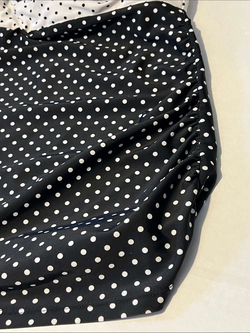 Cacique Black and White Polka Dot Swim Top